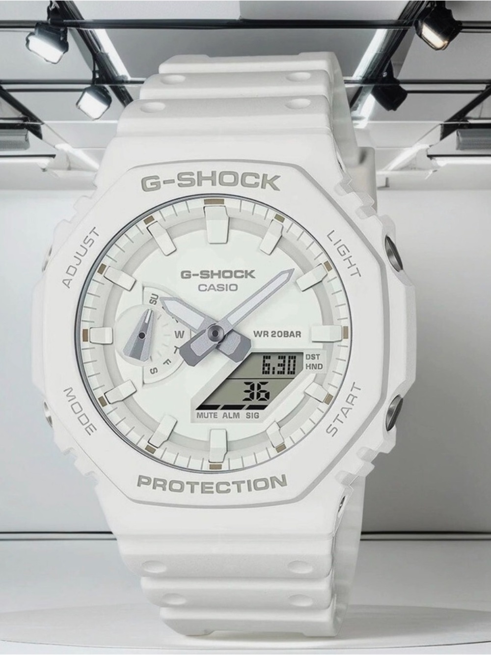 Casio G-SHOCK White Resin Analog-Digital Watch